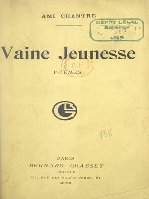 cover image of La vaine jeunesse